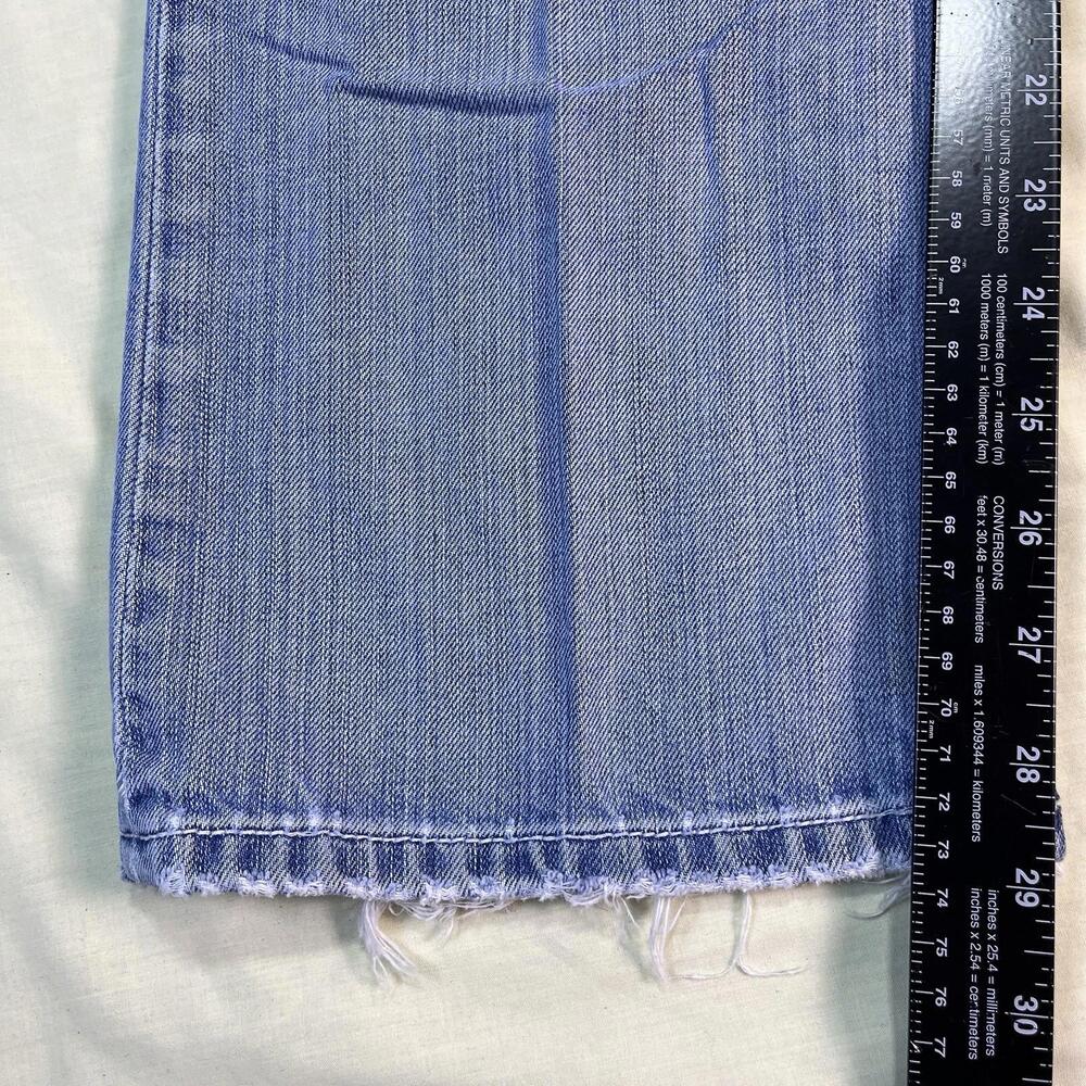 BKE Brayden Men's 32x29 Straight Leg Jeans Medium Wash Whiskers Very Distressed